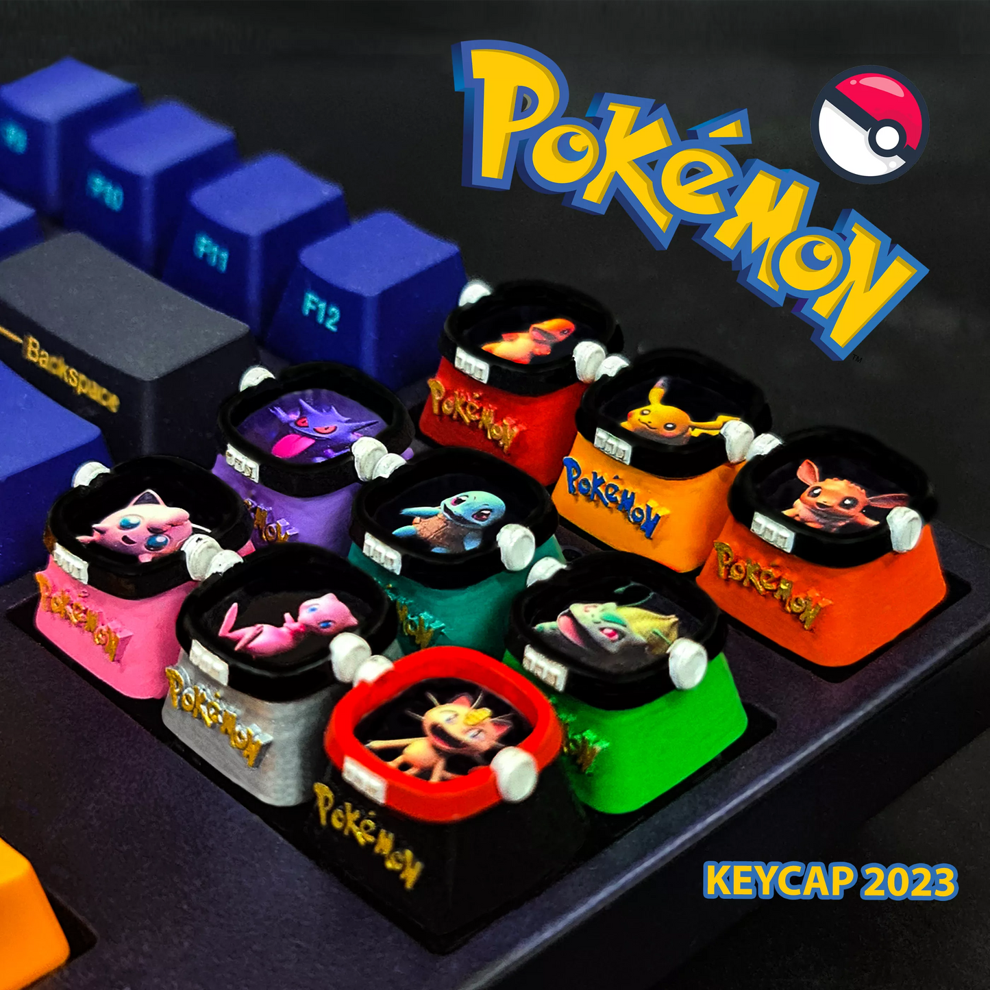Pokemon 2D Artisan Keycaps