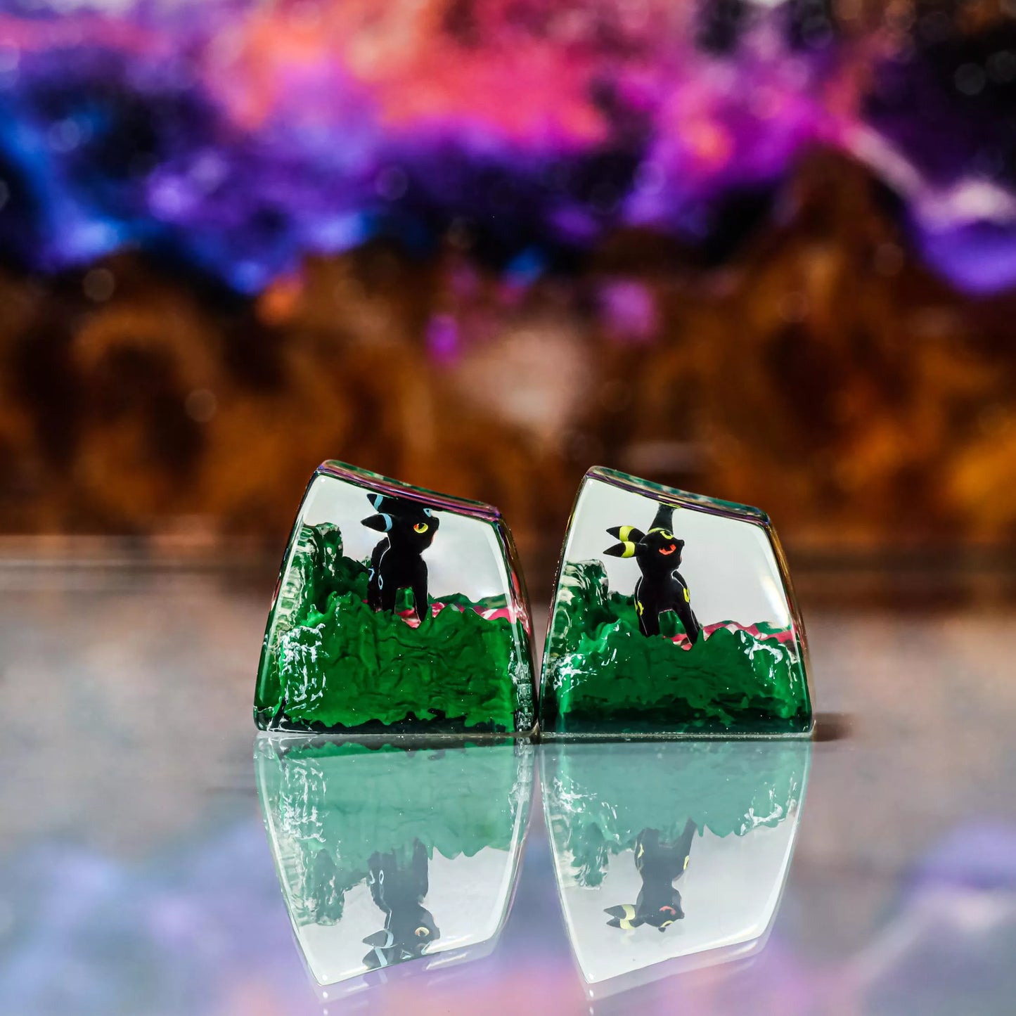 Yellow & Blue Umbreon Artisan Keycaps