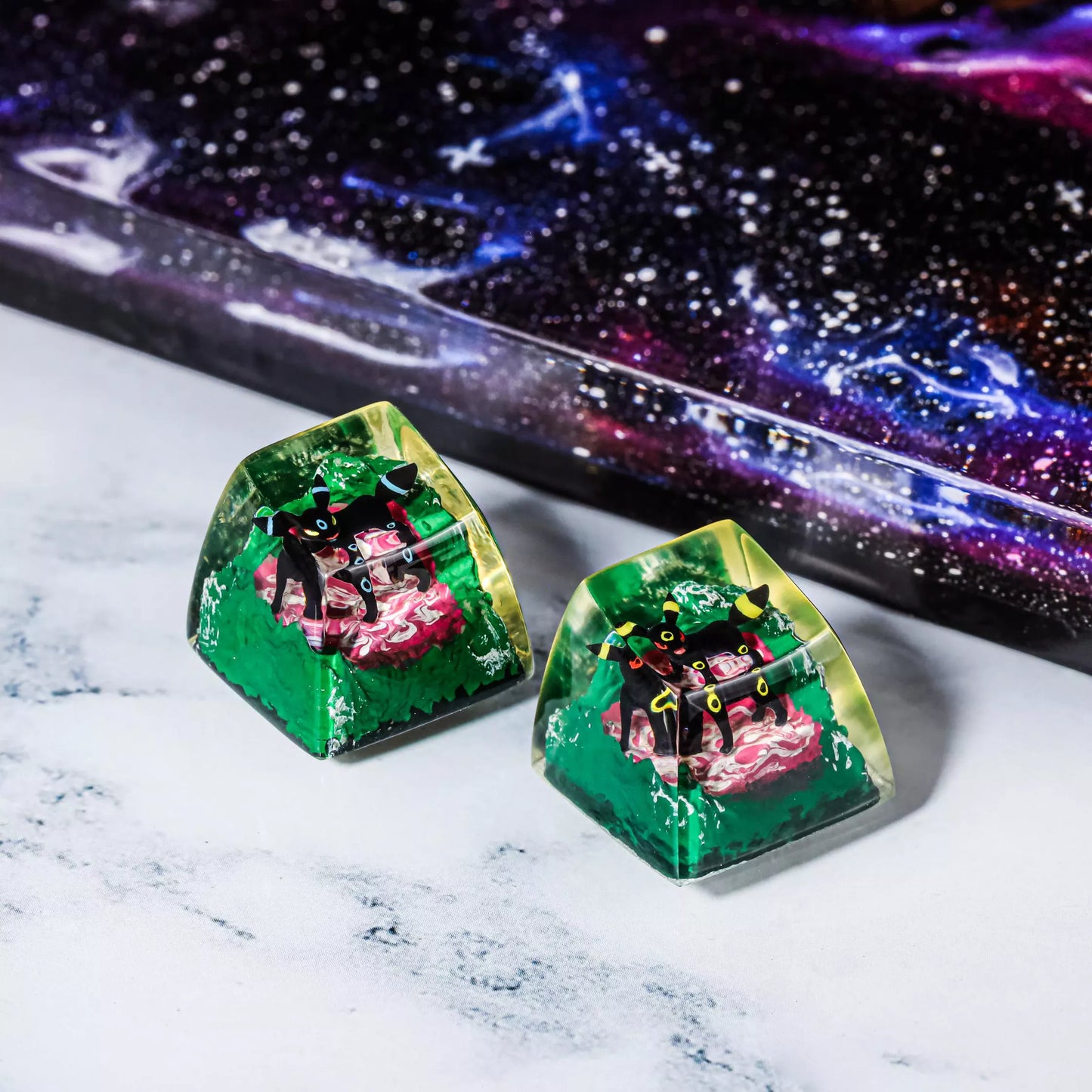 Yellow & Blue Umbreon Artisan Keycaps