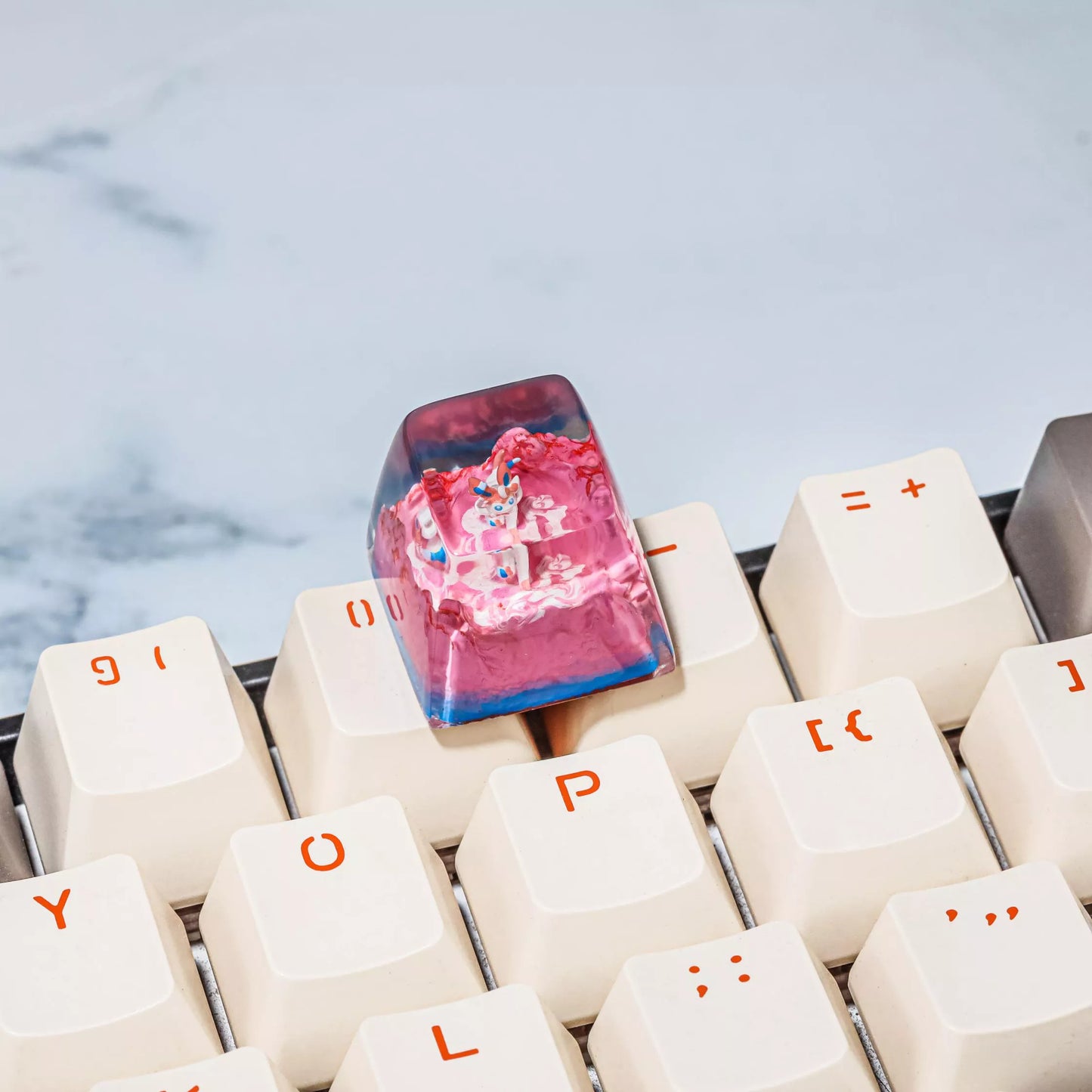 Sylveon Artisan Keycaps