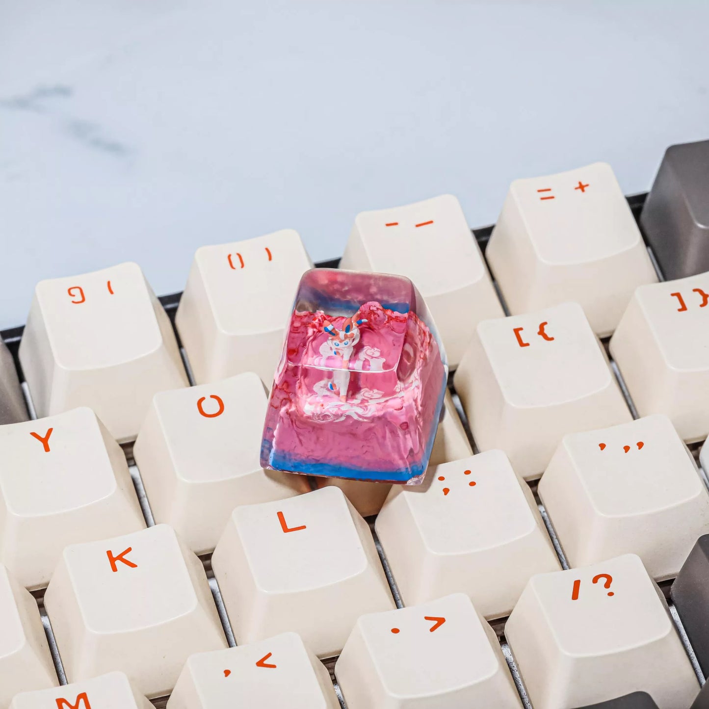 Sylveon Artisan Keycaps