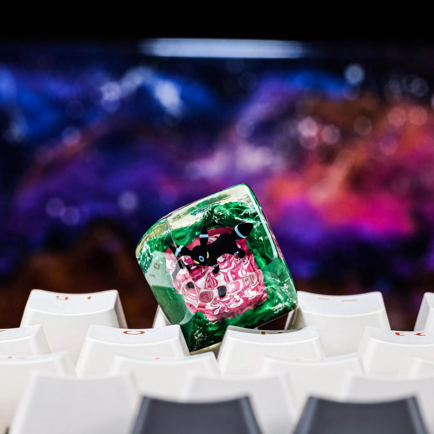 Yellow & Blue Umbreon Artisan Keycaps