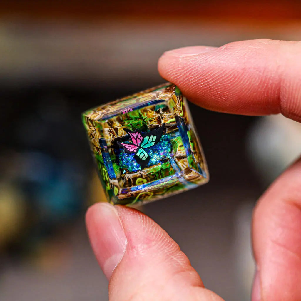 Butterfly Artisan Keycap – Handcrafted Resin Keycap for Cherry MX Mechanical Keyboards