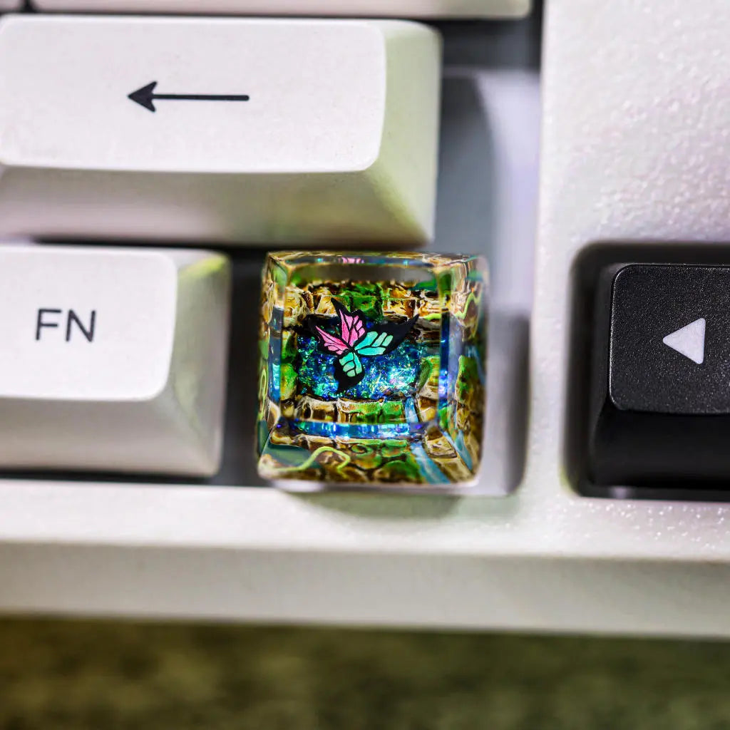 Butterfly Artisan Keycap – Handcrafted Resin Keycap for Cherry MX Mechanical Keyboards