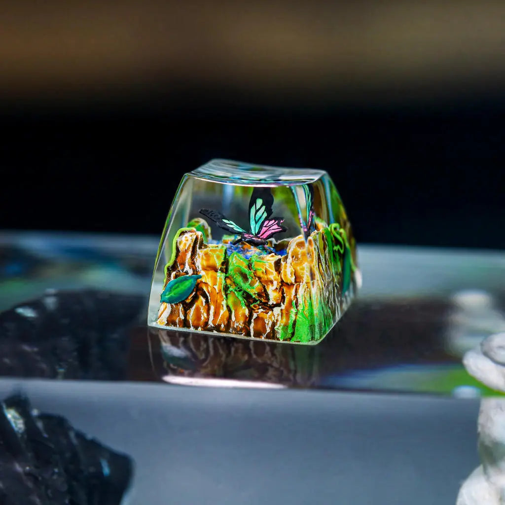 Butterfly Artisan Keycap – Handcrafted Resin Keycap for Cherry MX Mechanical Keyboards