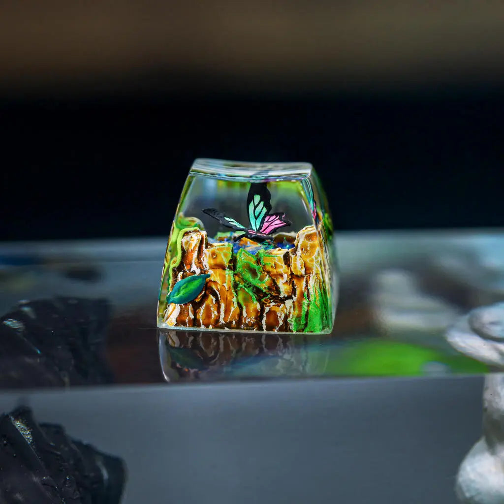 Butterfly Artisan Keycap – Handcrafted Resin Keycap for Cherry MX Mechanical Keyboards