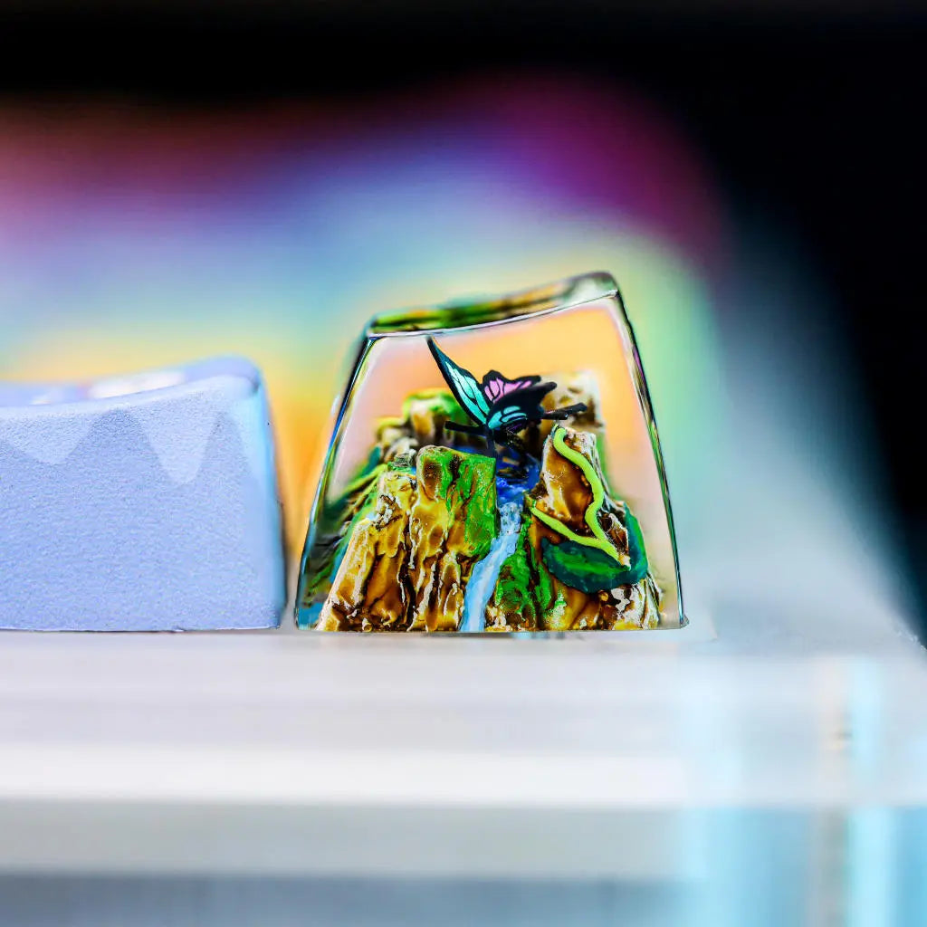 Butterfly Artisan Keycap – Handcrafted Resin Keycap for Cherry MX Mechanical Keyboards