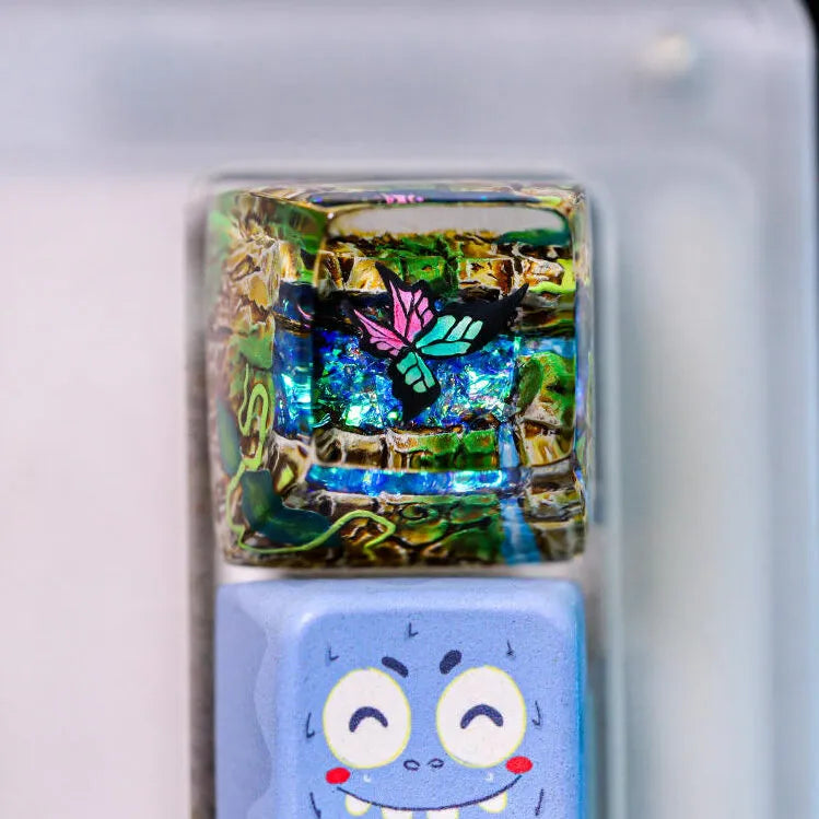 Butterfly Artisan Keycap – Handcrafted Resin Keycap for Cherry MX Mechanical Keyboards