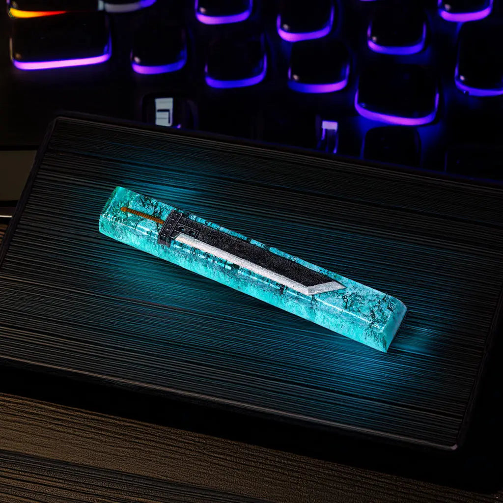 Buster Sword Artisan Spacebar – Handcrafted Resin Keycap for Mechanical Keyboards