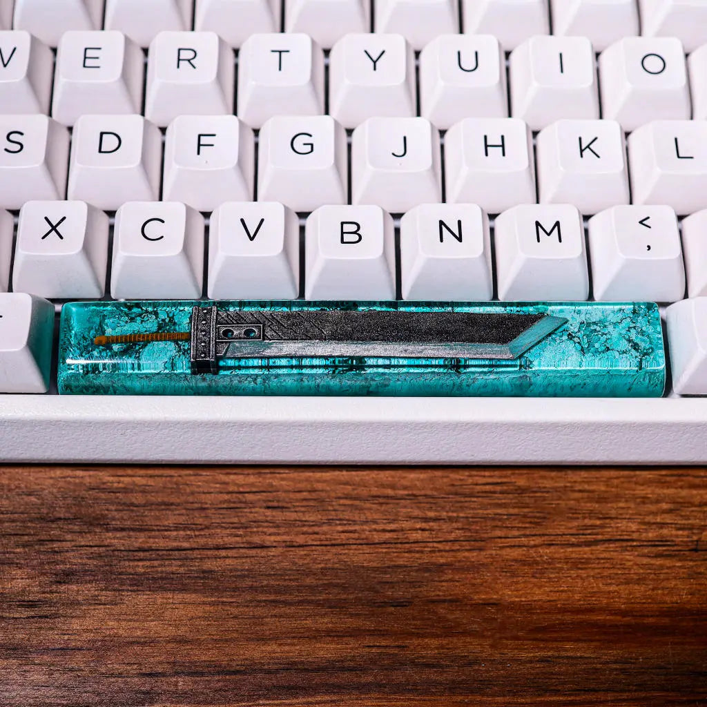 Buster Sword Artisan Spacebar – Handcrafted Resin Keycap for Mechanical Keyboards