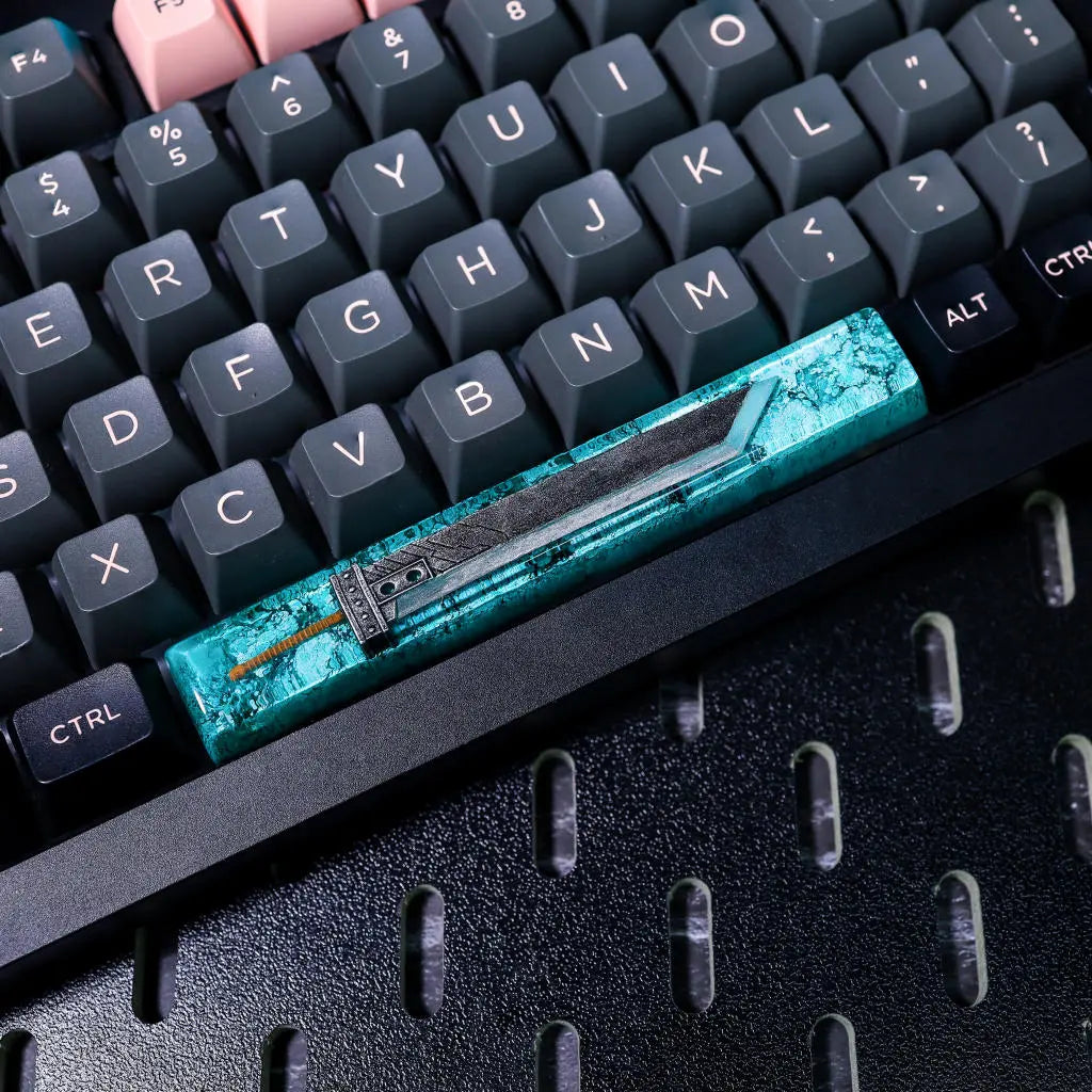 Buster Sword Artisan Spacebar – Handcrafted Resin Keycap for Mechanical Keyboards