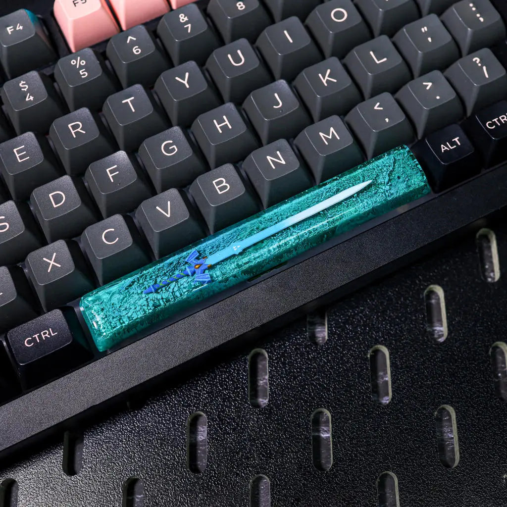 Master Sword Spacebar Keycap – Handcrafted Resin Key for Cherry MX Mechanical Keyboards