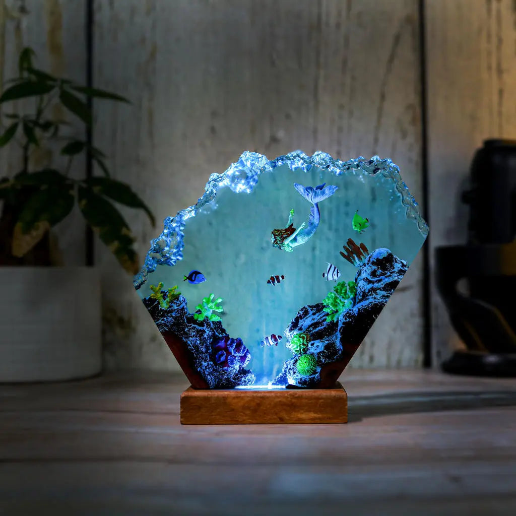 Mermaid in Coral Reef Night Light