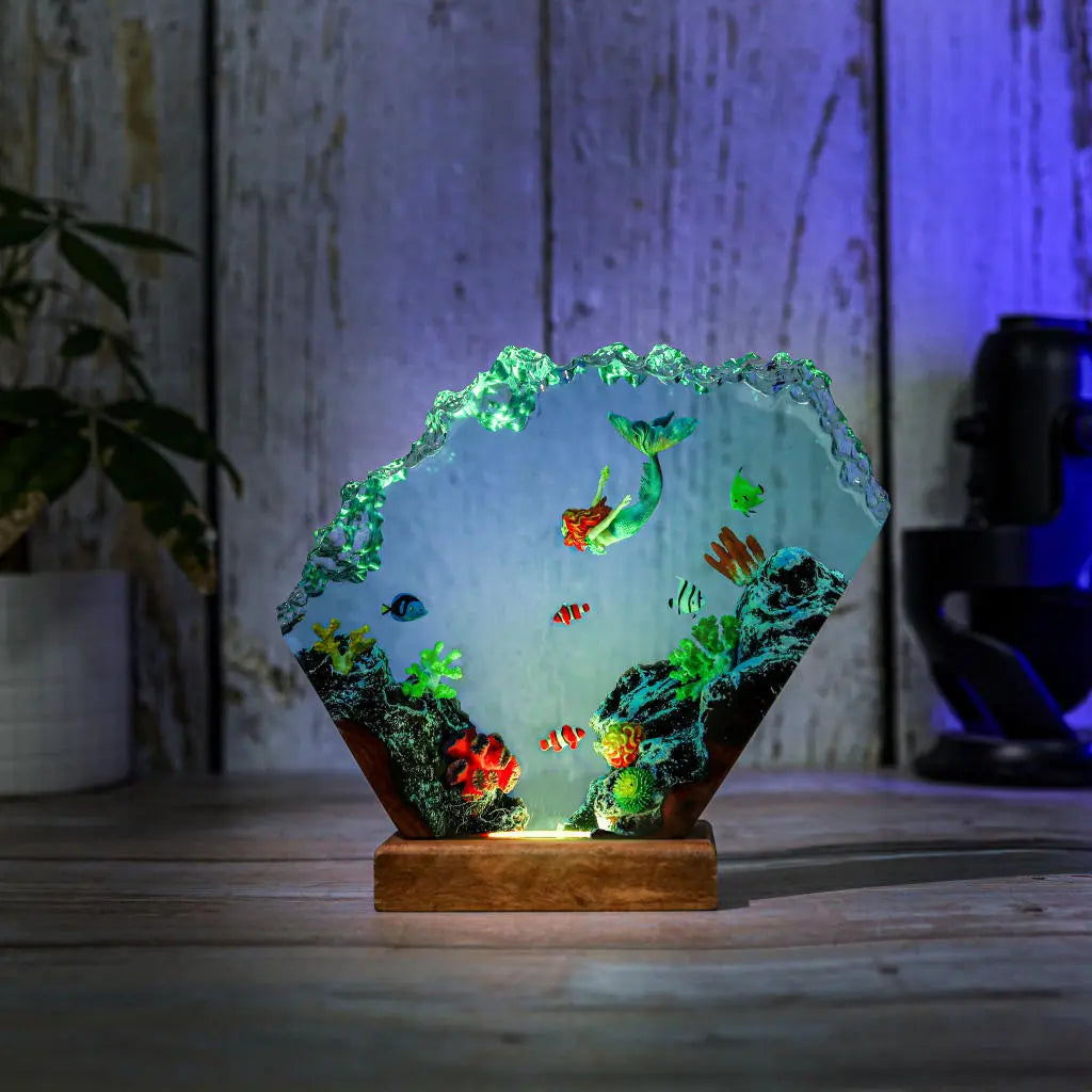 Mermaid in Coral Reef Night Light