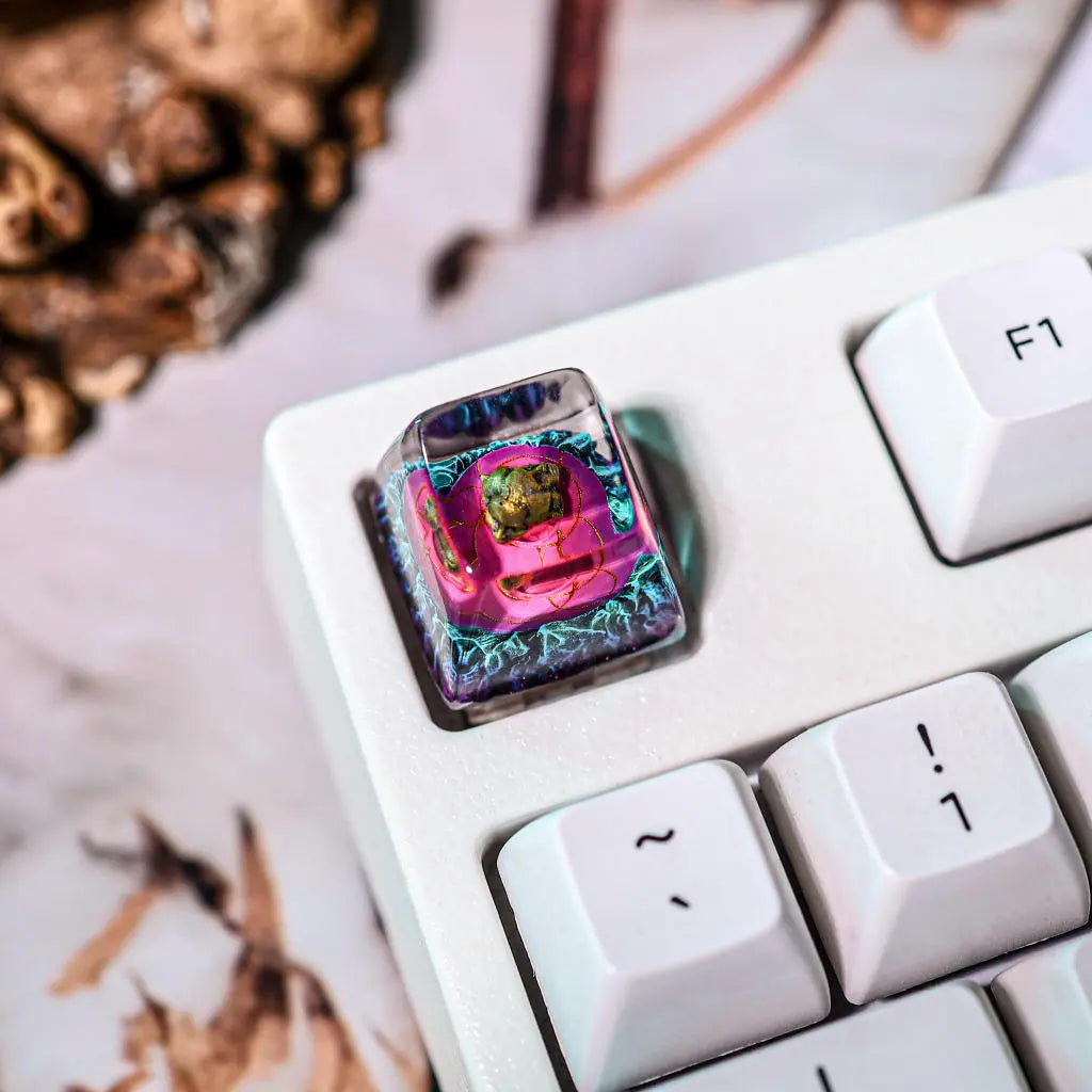 Exile Path Artisan Keycap – Handcrafted 1U Resin Keycap for Mechanical Keyboards