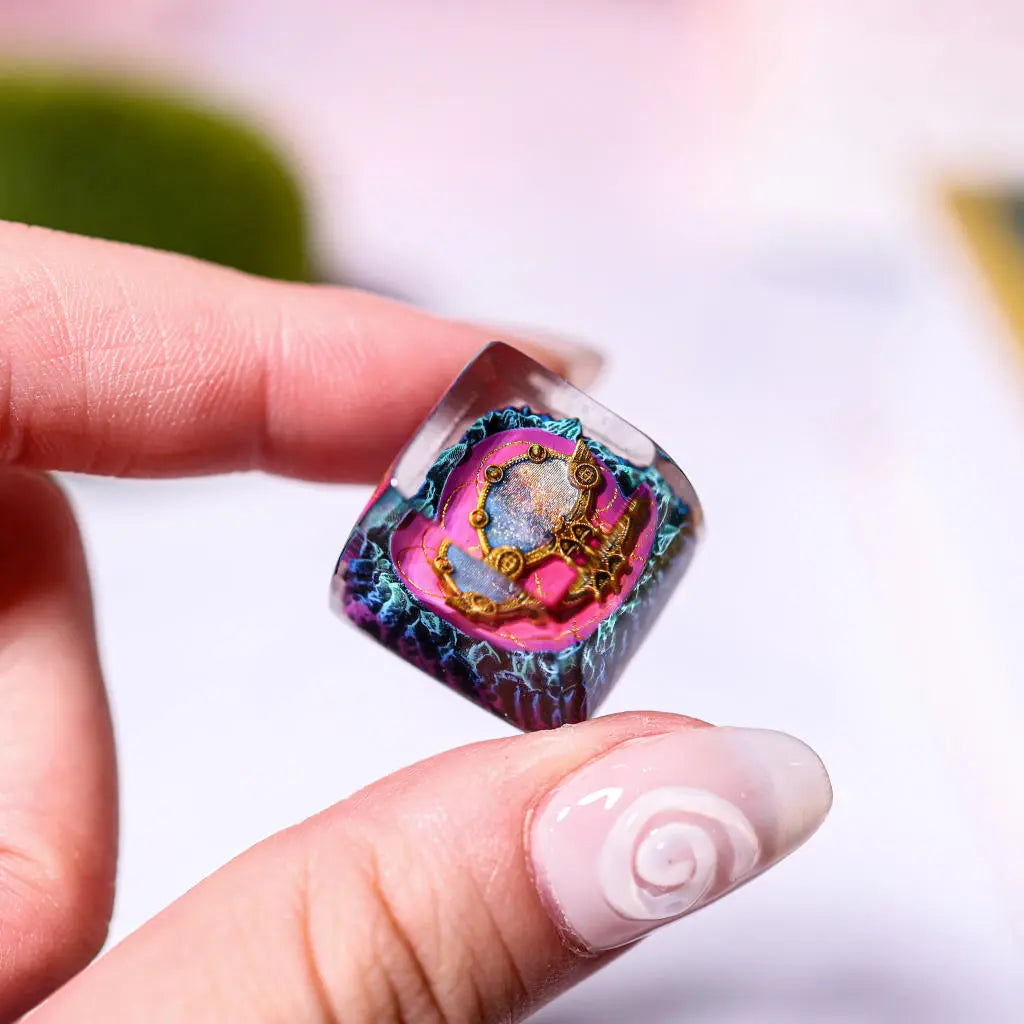Exile Path Artisan Keycap – Handcrafted 1U Resin Keycap for Mechanical Keyboards