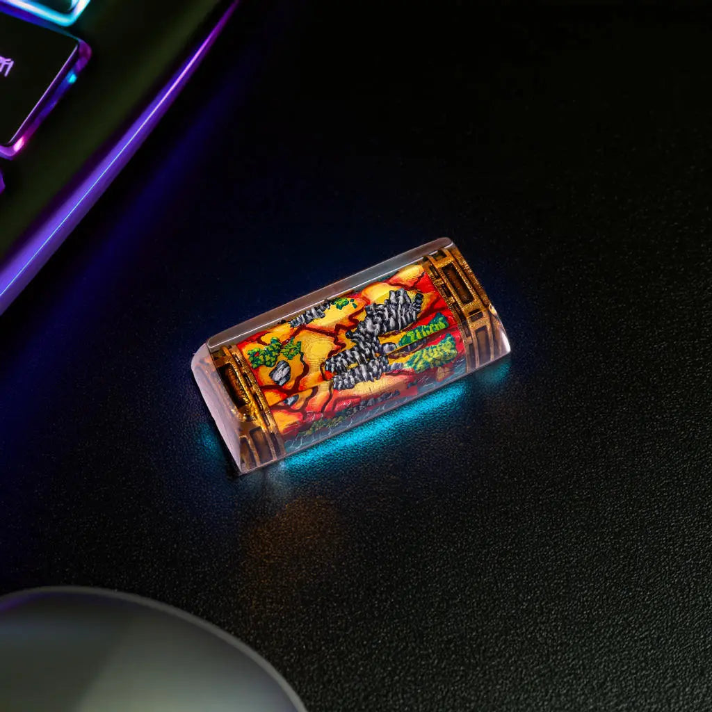 Fantasy Map Artisan Keycap – Handcrafted 1U Shift Key for Mechanical Keyboards