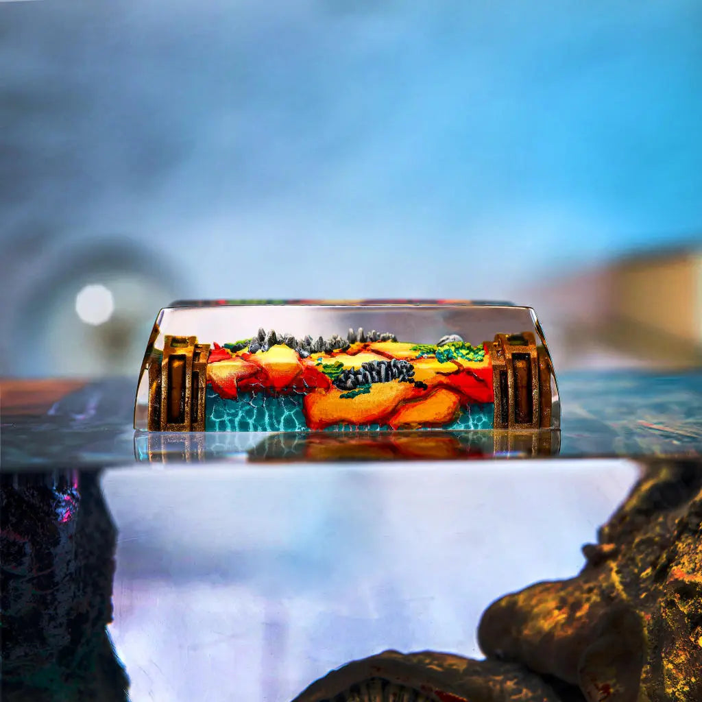 Fantasy Map Artisan Keycap – Handcrafted 1U Shift Key for Mechanical Keyboards