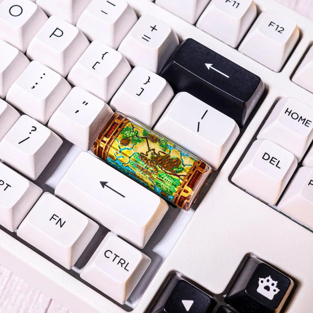 Fantasy Map Artisan Keycap – Handcrafted 1U Shift Key for Mechanical Keyboards