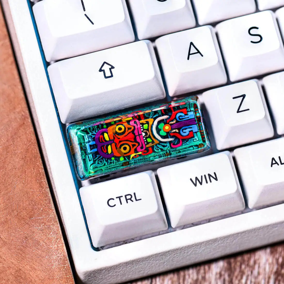 Aztec Totem Artisan Keycap – Handcrafted Resin Keycap for Cherry MX Keyboards