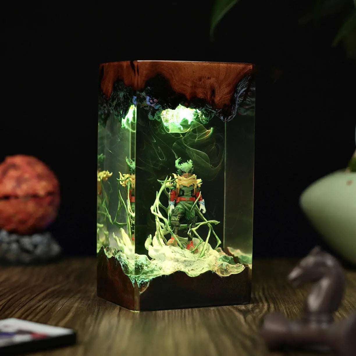 Dark Deku Epoxy Night Lamp – My Hero Academia Hero in Shadows