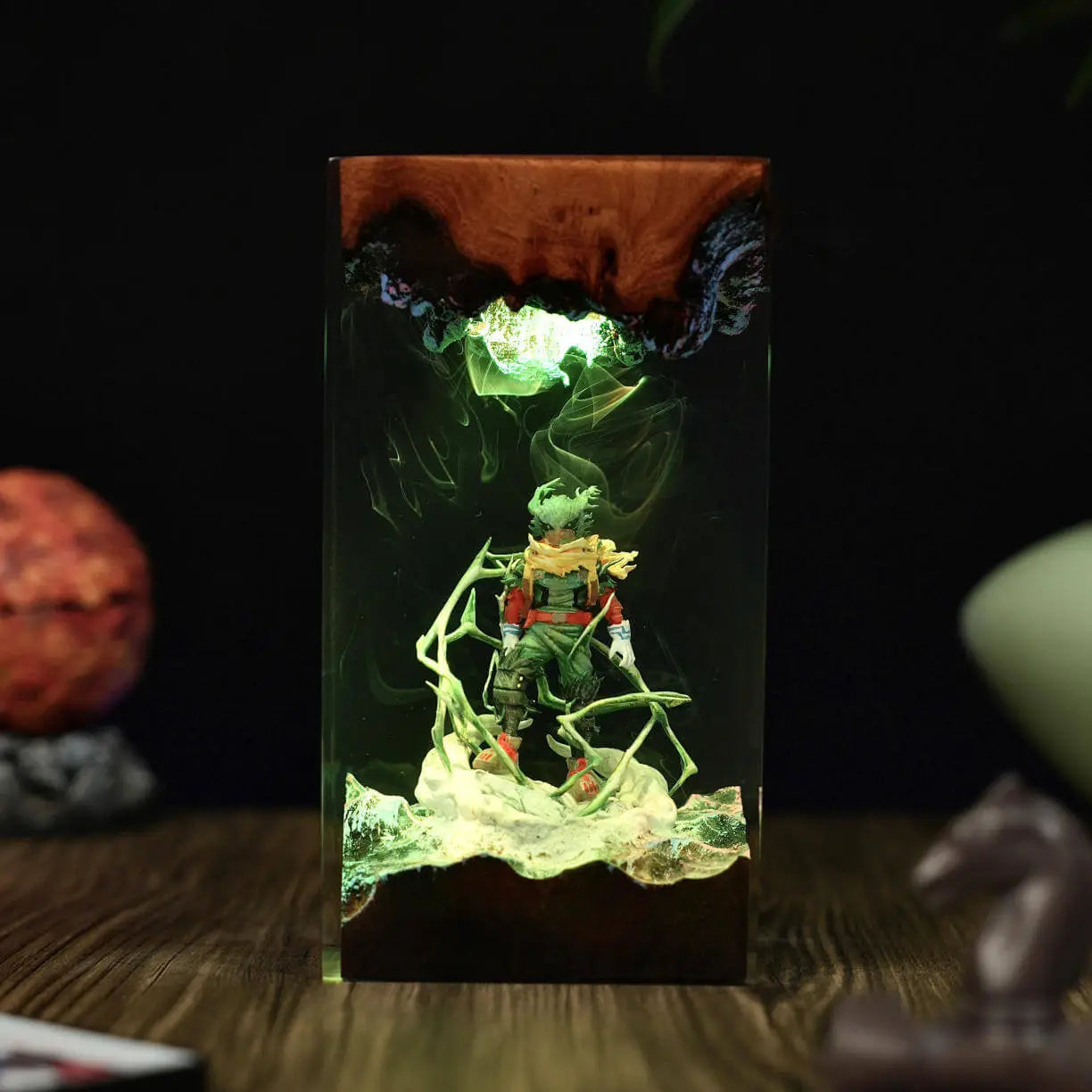 Dark Deku Epoxy Night Lamp – My Hero Academia Hero in Shadows