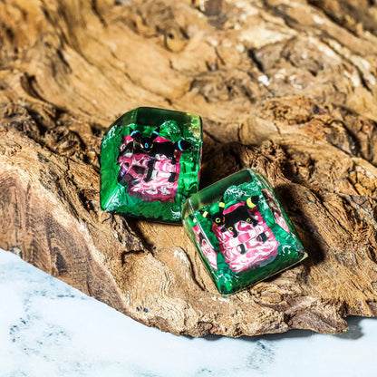 Yellow & Blue Umbreon Artisan Keycaps