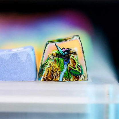 Butterfly Artisan Keycap – Handcrafted Resin Keycap for Cherry MX Mechanical Keyboards