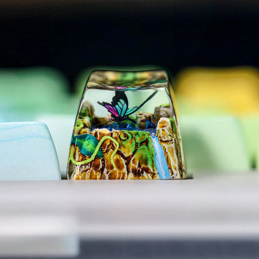 Butterfly Artisan Keycap – Handcrafted Resin Keycap for Cherry MX Mechanical Keyboards