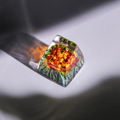 Glowing Sword Artisan Keycap – Flame-Inspired Resin Keycap for Mechanical Keyboards