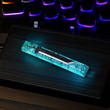 Buster Sword Artisan Spacebar – Handcrafted Resin Keycap for Mechanical Keyboards
