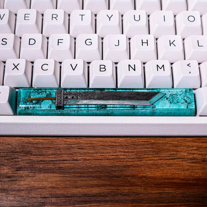 Buster Sword Artisan Spacebar – Handcrafted Resin Keycap for Mechanical Keyboards