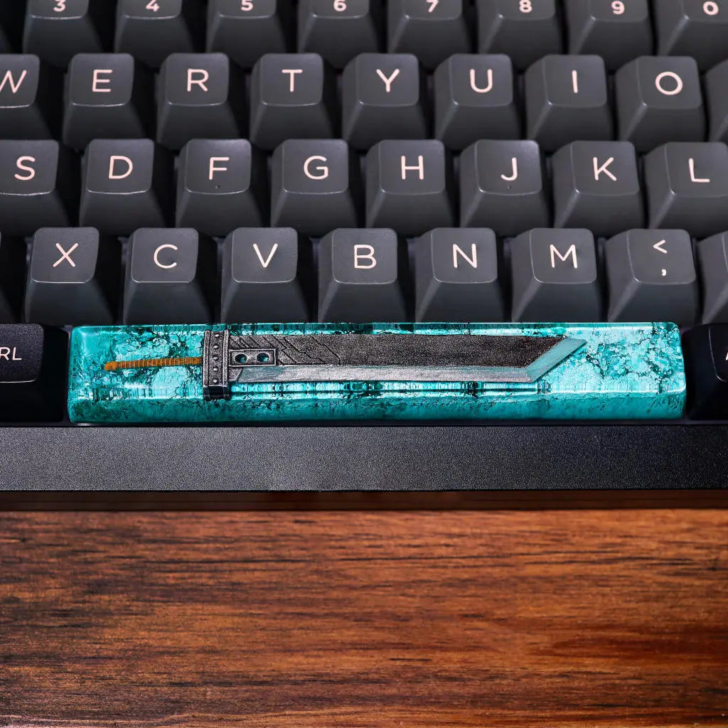 Buster Sword Artisan Spacebar – Handcrafted Resin Keycap for Mechanical Keyboards