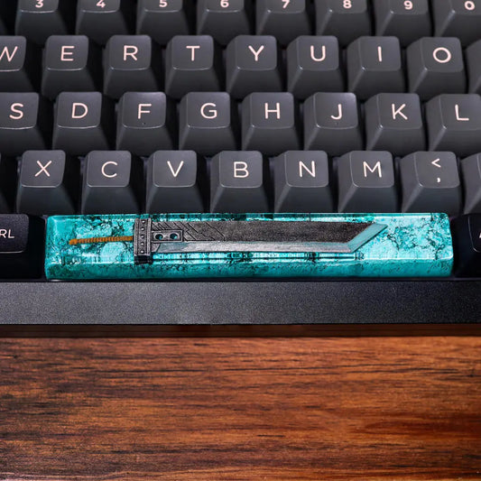 Buster Sword Artisan Spacebar – Handcrafted Resin Keycap for Mechanical Keyboards