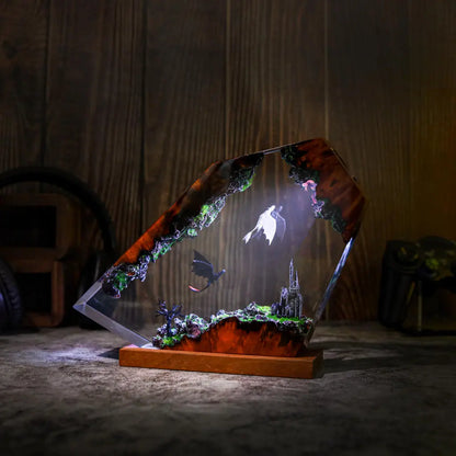 Flying Toothless and Light Fury Lamp