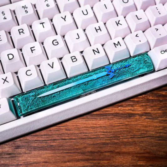 Master Sword Spacebar Keycap – Handcrafted Resin Key for Cherry MX Mechanical Keyboards