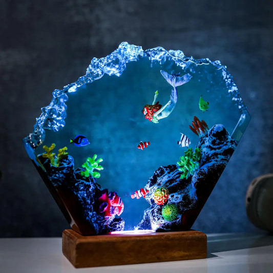 Mermaid in Coral Reef Night Light