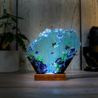 Mermaid in Coral Reef Night Light
