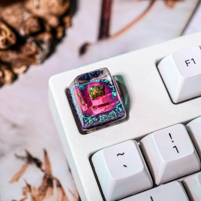 Exile Path Artisan Keycap – Handcrafted 1U Resin Keycap for Mechanical Keyboards