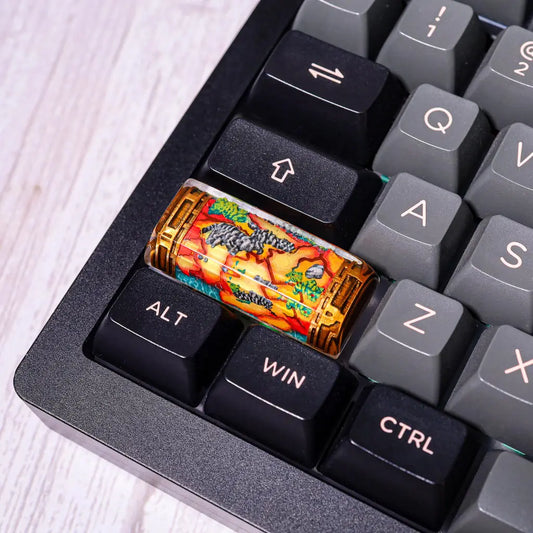 Fantasy Map Artisan Keycap – Handcrafted 1U Shift Key for Mechanical Keyboards