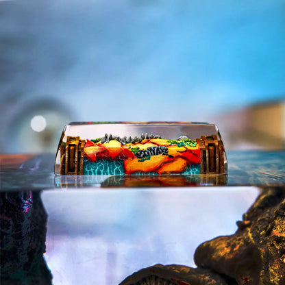 Fantasy Map Artisan Keycap – Handcrafted 1U Shift Key for Mechanical Keyboards