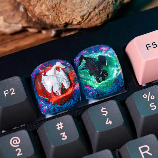 Toothless Artisan Keycap – DOM Profile Resin Keycap for Mechanical Keyboards