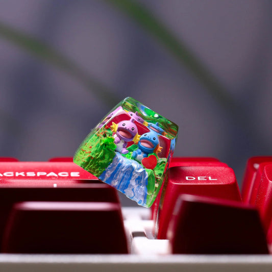 Mudkip & Shiny Mudkip Artisan Keycap