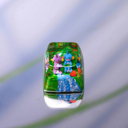 Mudkip & Shiny Mudkip Artisan Keycap